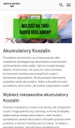 How koszalin-akumulatory.pl looks like on a mobile device such as an iPhone.