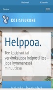 How kotisivukone.com looks like on a mobile device such as an iPhone.