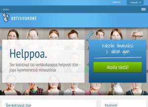 How kotisivukone.com looks like on a tablet such as an iPad.
