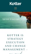 How kotterinc.com looks like on a mobile device such as an iPhone.