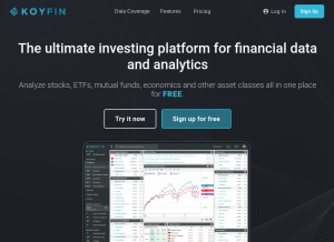 How koyfin.com looks like on a tablet such as an iPad.