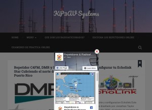 How kp3av.net looks like on a tablet such as an iPad.
