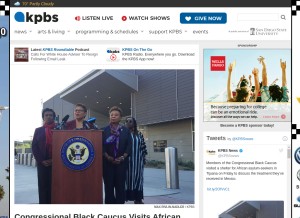 How kpbs.org looks like on a tablet such as an iPad.