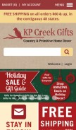 How kpcreek.com looks like on a mobile device such as an iPhone.