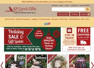 How kpcreek.com looks like on a tablet such as an iPad.