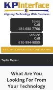 How kpinterface.com looks like on a mobile device such as an iPhone.