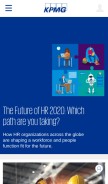 How kpmg.com looks like on a mobile device such as an iPhone.