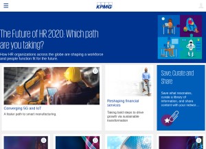 How kpmg.com looks like on a tablet such as an iPad.