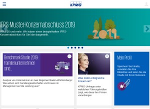How kpmg.de looks like on a tablet such as an iPad.