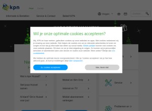 How kpn.com looks like on a tablet such as an iPad.