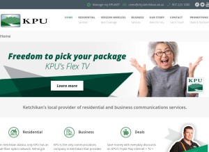 How kpunet.net looks like on a tablet such as an iPad.