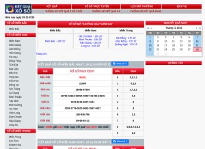 How kqxs.vn looks like on a tablet such as an iPad.