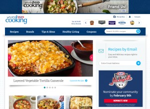 How kraftcanada.com looks like on a tablet such as an iPad.