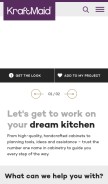 How kraftmaid.com looks like on a mobile device such as an iPhone.