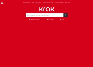 How krak.dk looks like on a tablet such as an iPad.