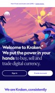 How kraken.com looks like on a mobile device such as an iPhone.