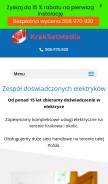How kraksatmedia.pl looks like on a mobile device such as an iPhone.