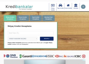 How kredibankalar.com looks like on a tablet such as an iPad.