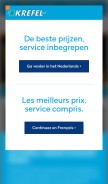 How krefel.be looks like on a mobile device such as an iPhone.