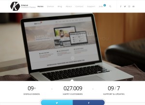 How kriesi.at looks like on a tablet such as an iPad.