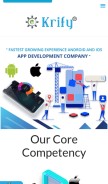How krify.co looks like on a mobile device such as an iPhone.