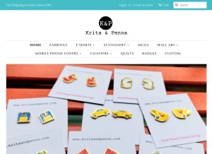 How kritaandpenna.com looks like on a tablet such as an iPad.