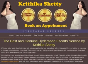 How krithikashetty.com looks like on a tablet such as an iPad.