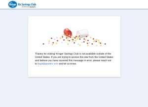 How krogersc.com looks like on a tablet such as an iPad.