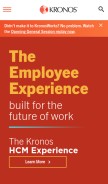 How kronos.com looks like on a mobile device such as an iPhone.