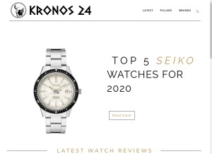 How kronos24.com looks like on a tablet such as an iPad.