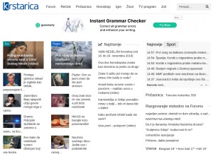How krstarica.com looks like on a tablet such as an iPad.