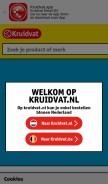 How kruidvat.nl looks like on a mobile device such as an iPhone.