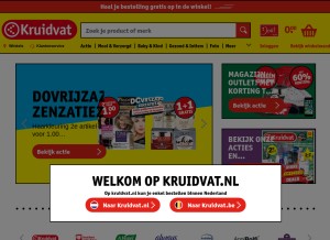 How kruidvat.nl looks like on a tablet such as an iPad.