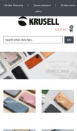 How krusell.se looks like on a mobile device such as an iPhone.