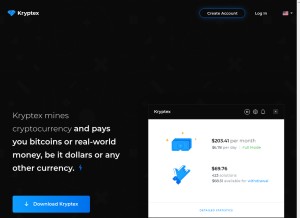 How kryptex.org looks like on a tablet such as an iPad.