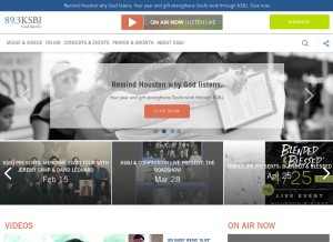 How ksbj.org looks like on a tablet such as an iPad.