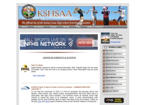 How kshsaa.org looks like on a tablet such as an iPad.