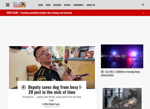 How ksla.com looks like on a tablet such as an iPad.