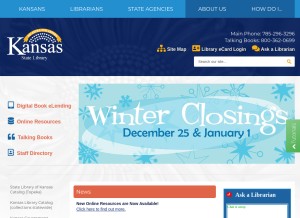 How kslib.info looks like on a tablet such as an iPad.