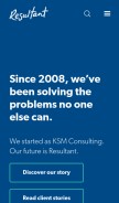 How ksmconsulting.com looks like on a mobile device such as an iPhone.