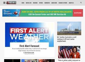 How kswo.com looks like on a tablet such as an iPad.