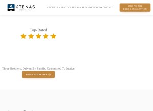 How ktenaslaw.com looks like on a tablet such as an iPad.