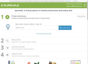 How ktomalek.pl looks like on a tablet such as an iPad.