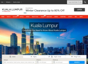 How kuala-lumpur.ws looks like on a tablet such as an iPad.