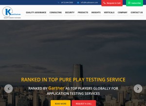 How kualitatem.com looks like on a tablet such as an iPad.