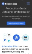 How kubernetes.io looks like on a mobile device such as an iPhone.