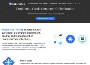 How kubernetes.io looks like on a tablet such as an iPad.