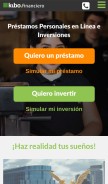 How kubofinanciero.com looks like on a mobile device such as an iPhone.