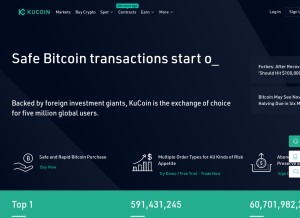 How kucoin.com looks like on a tablet such as an iPad.