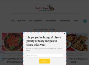 How kudoskitchenbyrenee.com looks like on a tablet such as an iPad.